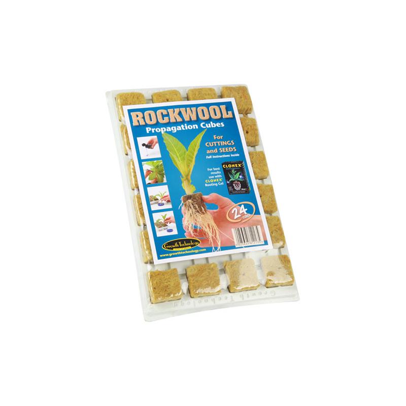 24 1" Rockwool Cube Tray