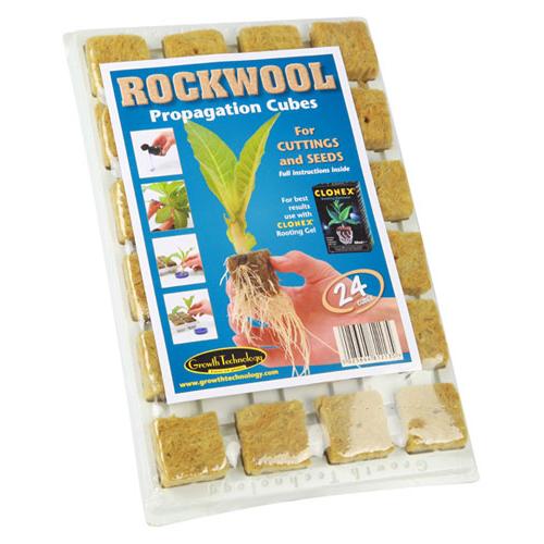 24 1" Rockwool Cube Tray