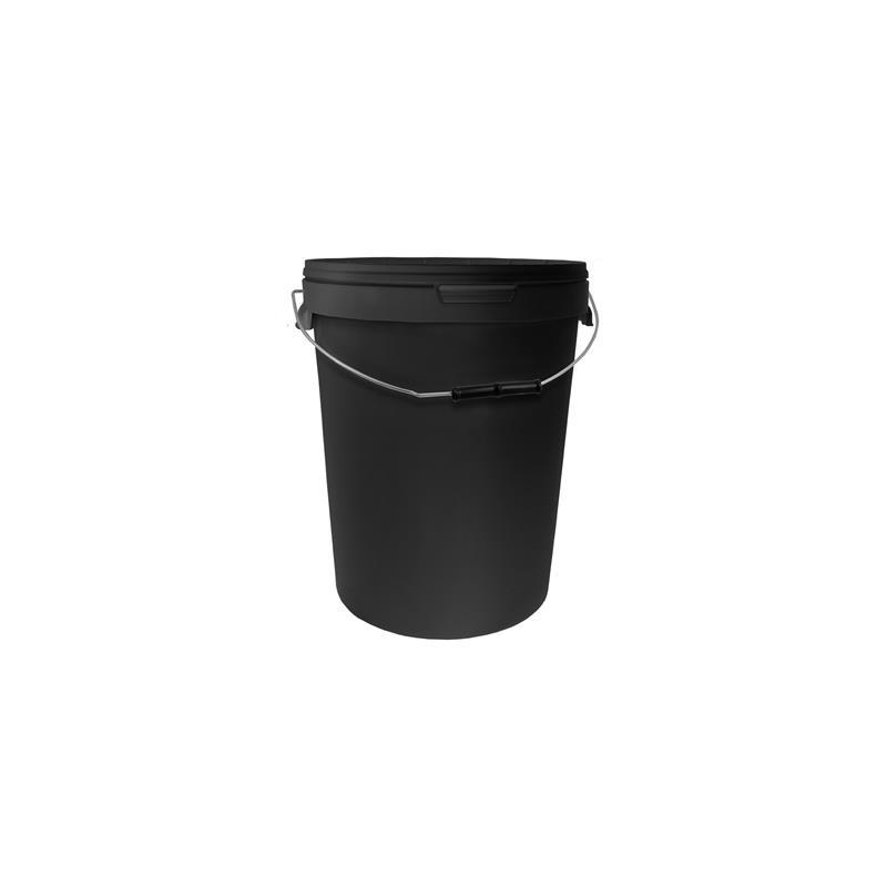25L Black Bucket with Lid