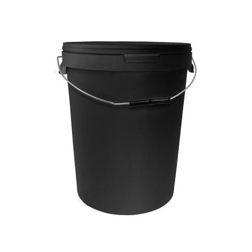 25L Black Bucket with Lid